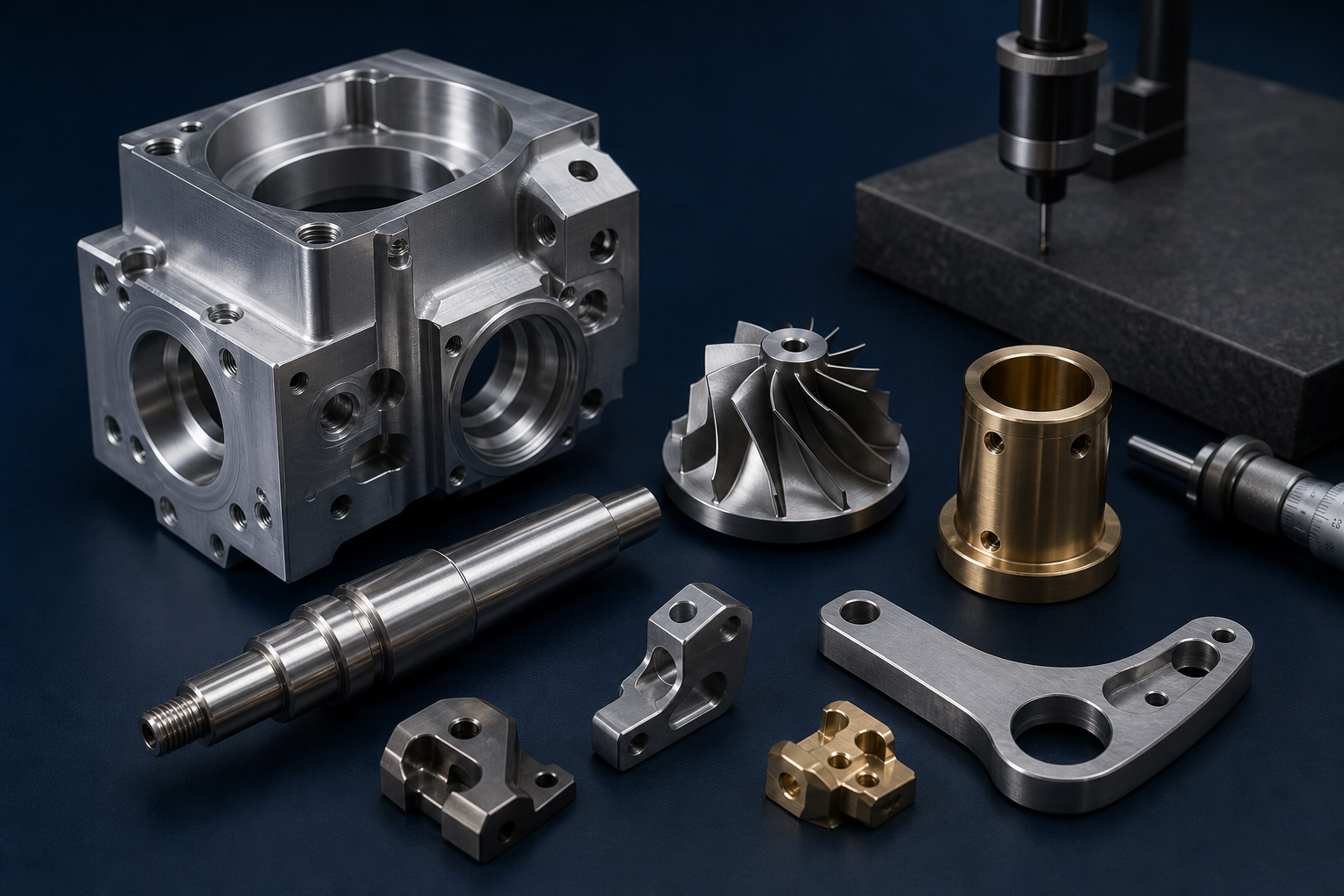 Precision CNC machined metal components