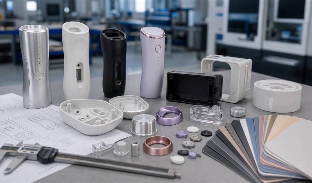 Consumer product prototypes with functional and cosmetic detail. manufacturing support