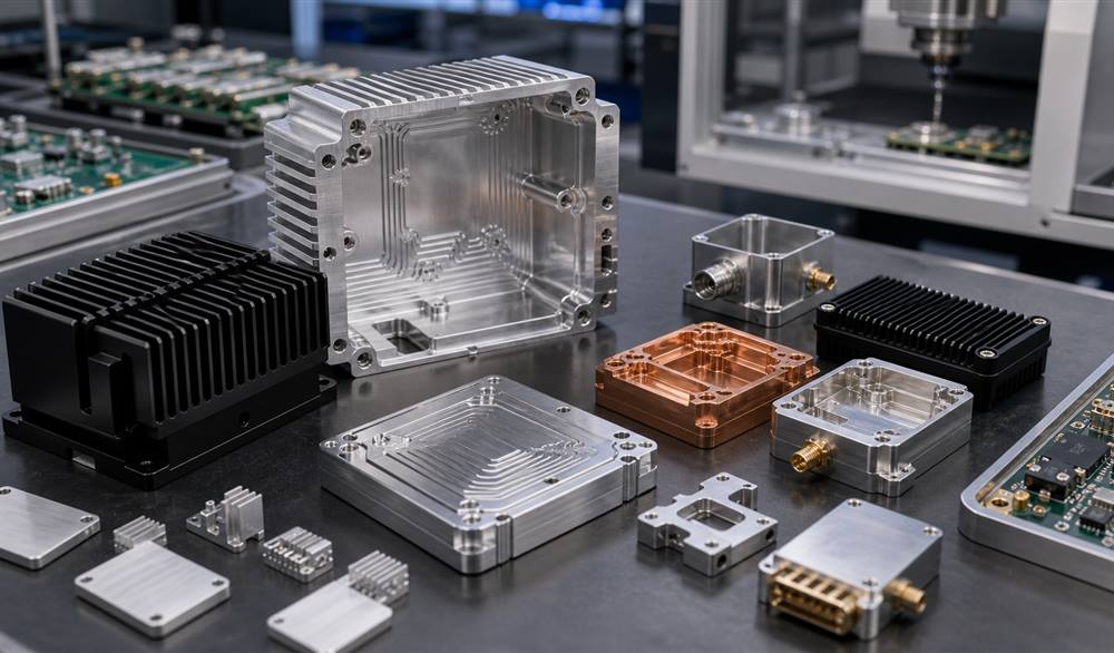 Precision enclosures and thermal parts for electronics applications. manufacturing support