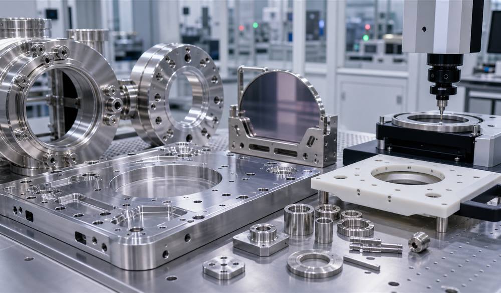 Precision machining support for semiconductor equipment components. manufacturing support